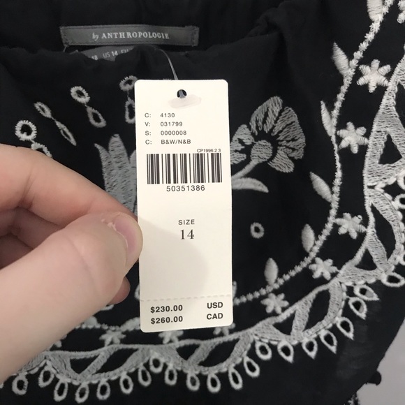 NWT Anthropologie Marisol Embroidered Pommed Midi - Picture 11 of 12